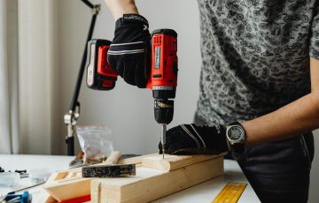 drilling of wood blocks