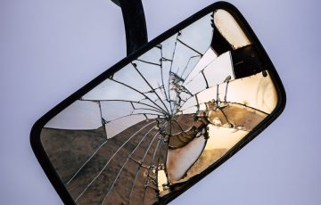 photo of a broken mirror